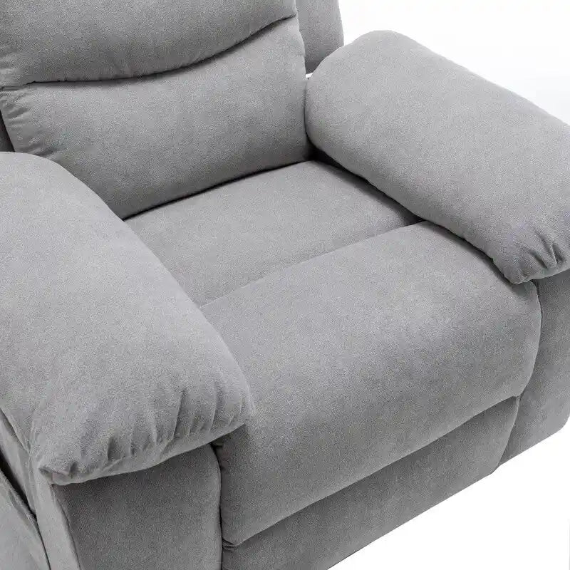 Fauteuil inclinable électrique avec massage, chauffage et inclinaison à 160°, revêtement en velours