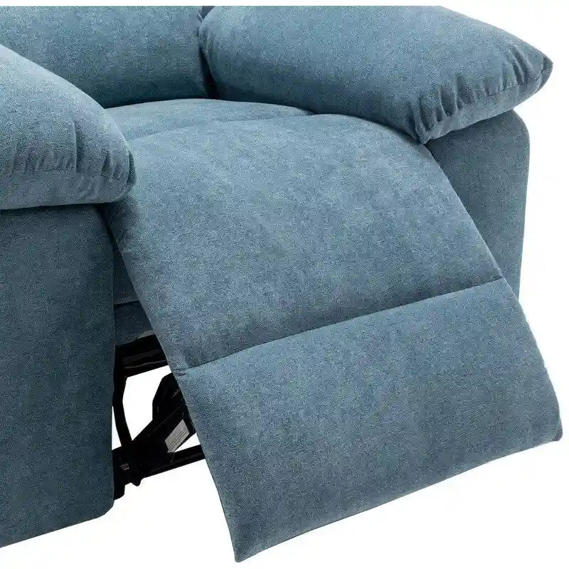 Fauteuil inclinable électrique avec massage, chauffage et inclinaison à 160°, revêtement en velours