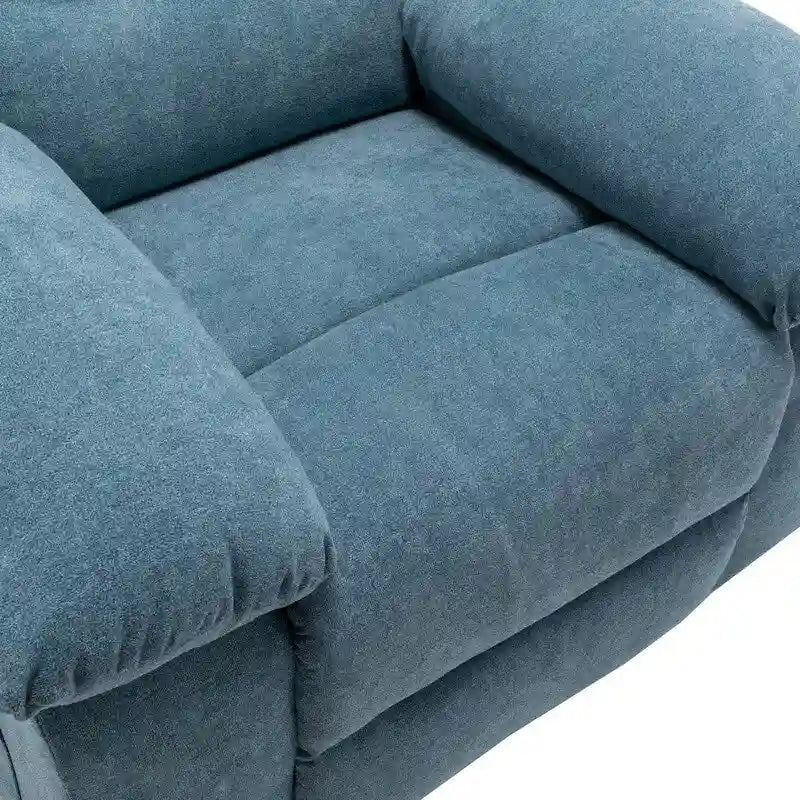 Fauteuil inclinable électrique avec massage, chauffage et inclinaison à 160°, revêtement en velours