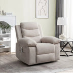 Fauteuil inclinable électrique avec massage, chauffage et inclinaison à 160°, revêtement en velours