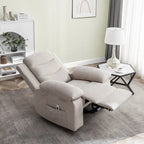 Fauteuil inclinable électrique avec massage, chauffage et inclinaison à 160°, revêtement en velours