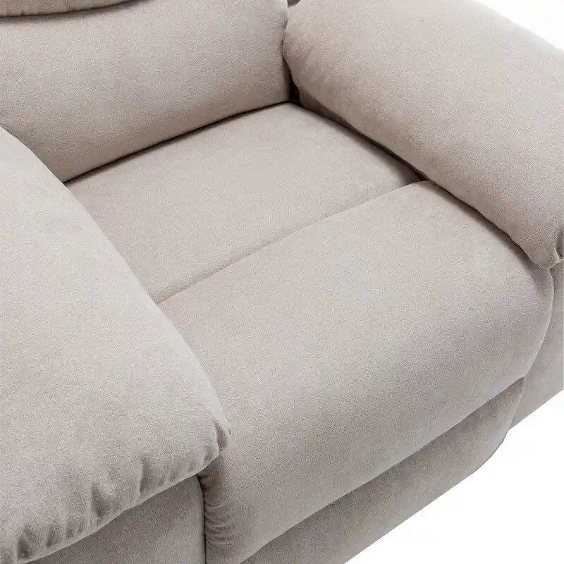 Fauteuil inclinable électrique avec massage, chauffage et inclinaison à 160°, revêtement en velours