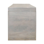 Banc de 51 pouces en bois de manguier massif, finition sable blanc, capacité de 136 kg