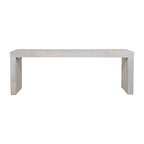 Banc de 51 pouces en bois de manguier massif, finition sable blanc, capacité de 136 kg