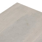 Banc de 51 pouces en bois de manguier massif, finition sable blanc, capacité de 136 kg