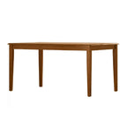 Table à manger rectangulaire de 152 cm avec pieds fuselés, noyer riche