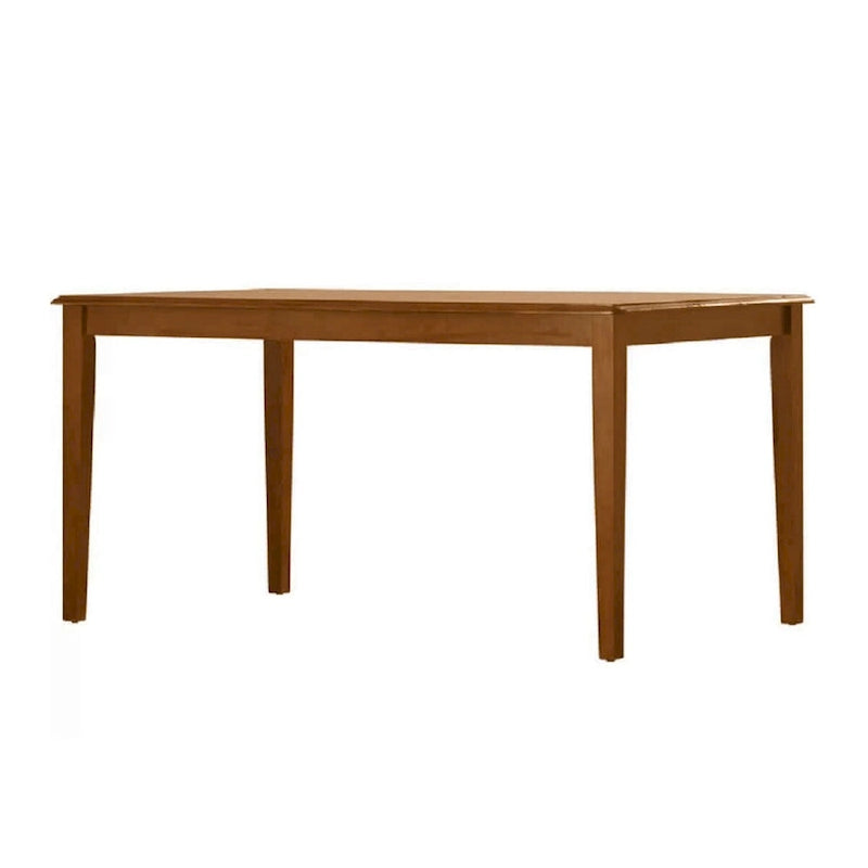 Table à manger rectangulaire de 152 cm avec pieds fuselés, noyer riche