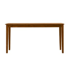 Table à manger rectangulaire de 152 cm avec pieds fuselés, noyer riche