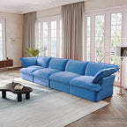 Canapé 4 places en velours de 162,98" pour salon et appartement