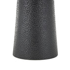 Table d'appoint en métal noir fabriquée à la main avec plateau en corde, style bohème